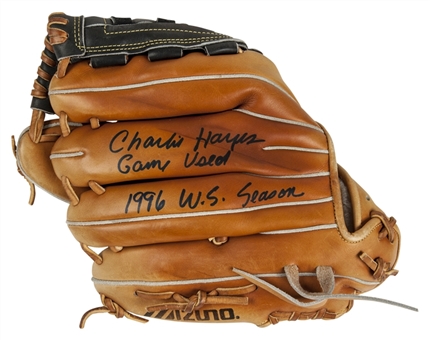 1996 Charlie Hayes New York Yankees World Champs Season Game Used and Signed Wilson Fielders Glove (PSA/DNA & JSA)